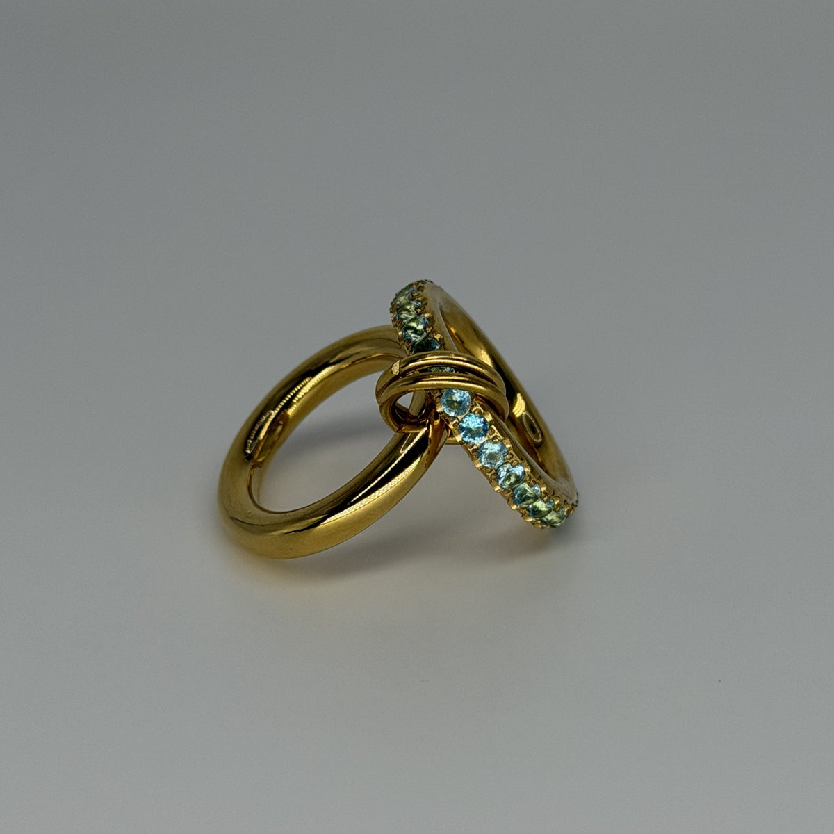 Double Studded Gold Ring