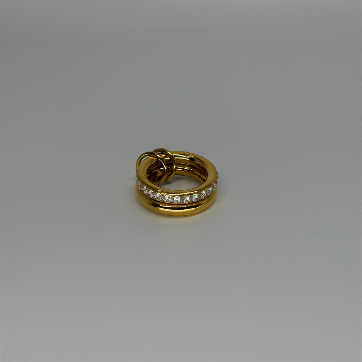 Double Studded Gold Ring