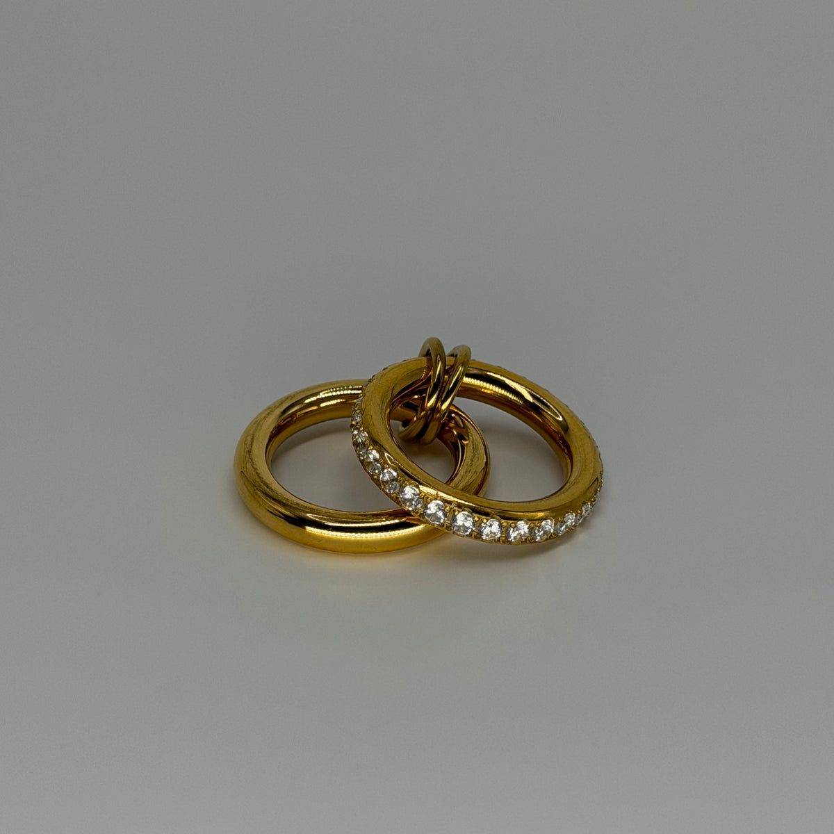 Double Studded Gold Ring