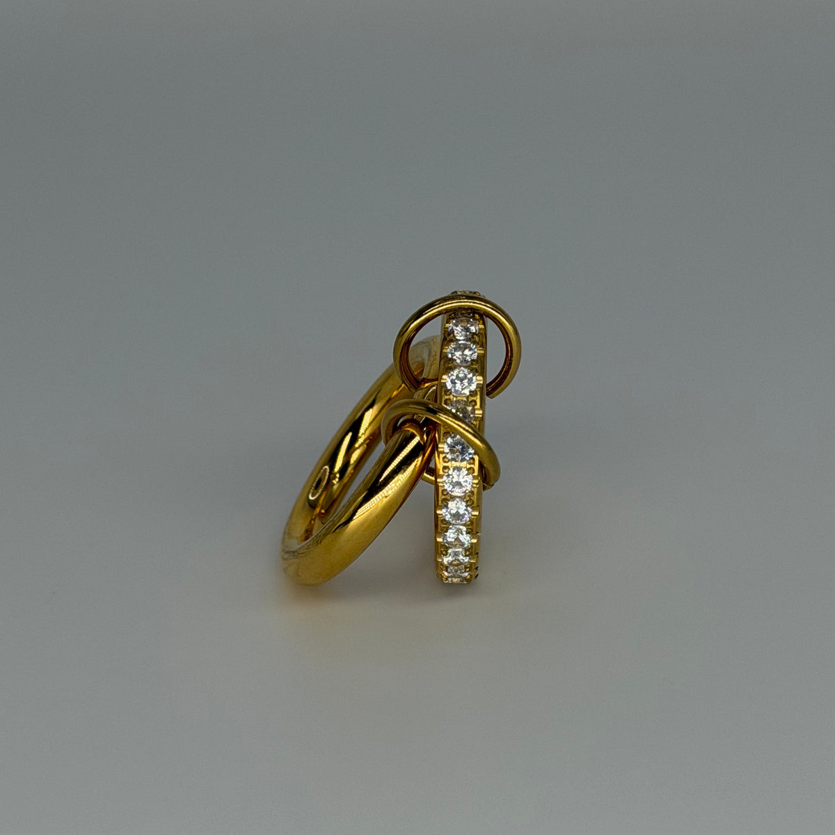 Double Studded Gold Ring
