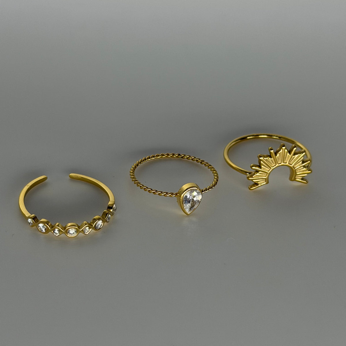 Sunrise Shimmer Rings | 3 Piece